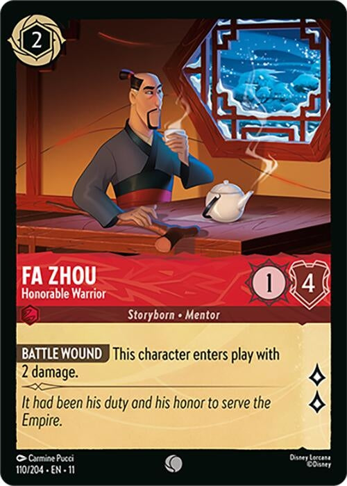 Image for Fa Zhou - Honorable Warrior (110/204) (Winterspell) (11) - Disney Lorcana