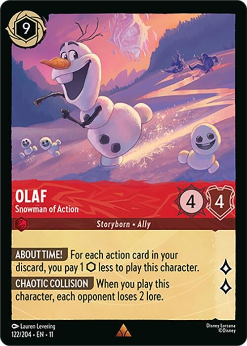 Image for Olaf - Snowman of Action (122/204) (Winterspell) (11) - Disney Lorcana
