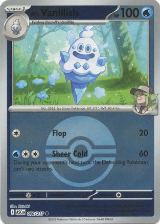 N's Vanillish (Poke Ball) (050/217) (ME: Ascended Heroes) - PokeBox USA