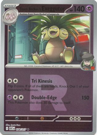 Team Rocket's exeggutor (Team Rocket) (078/217) (ME: Ascended Heroes) - PokeBox USA