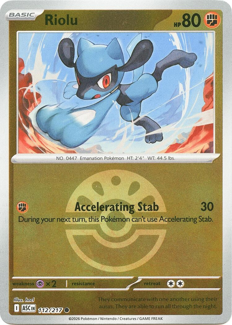 Image for Riolu (Friend Ball) (112/217) (ME: Ascended Heroes) - Pokemon