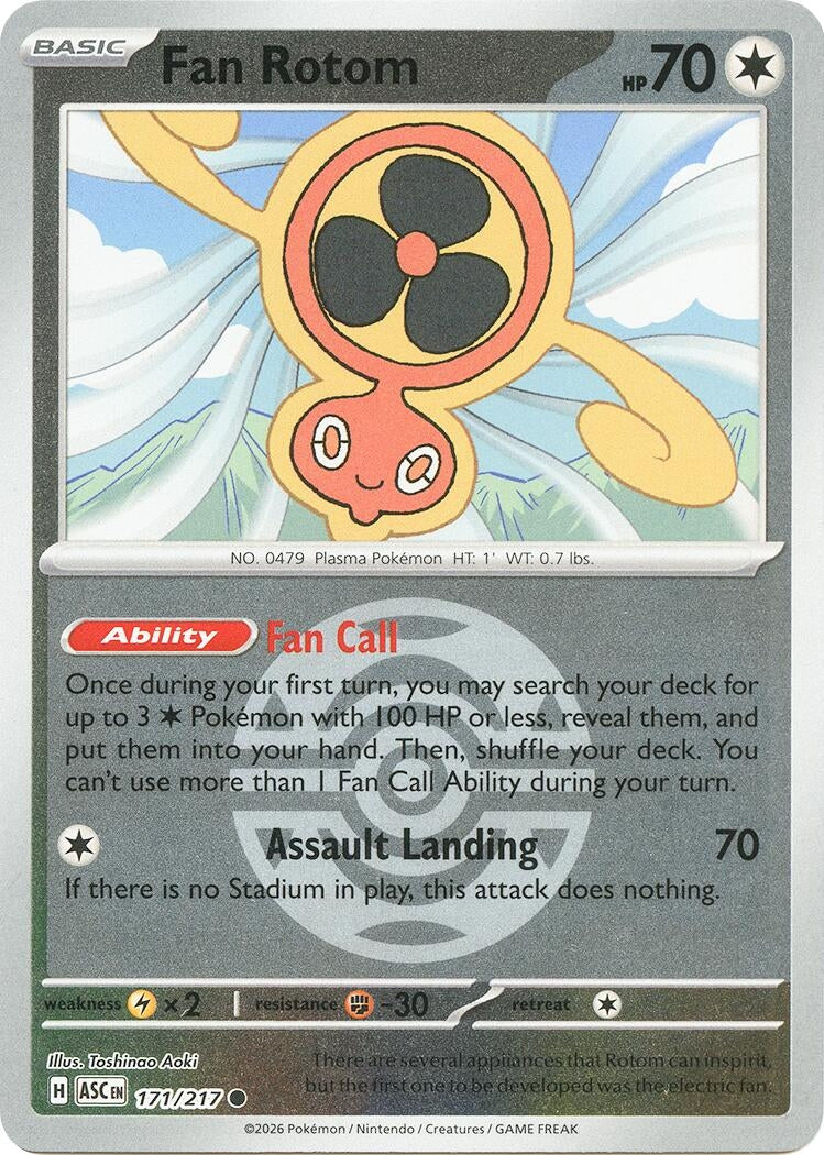 Image for Fan Rotom - 171/217 (Dusk Ball) (171/217) (ME: Ascended Heroes) - Pokemon