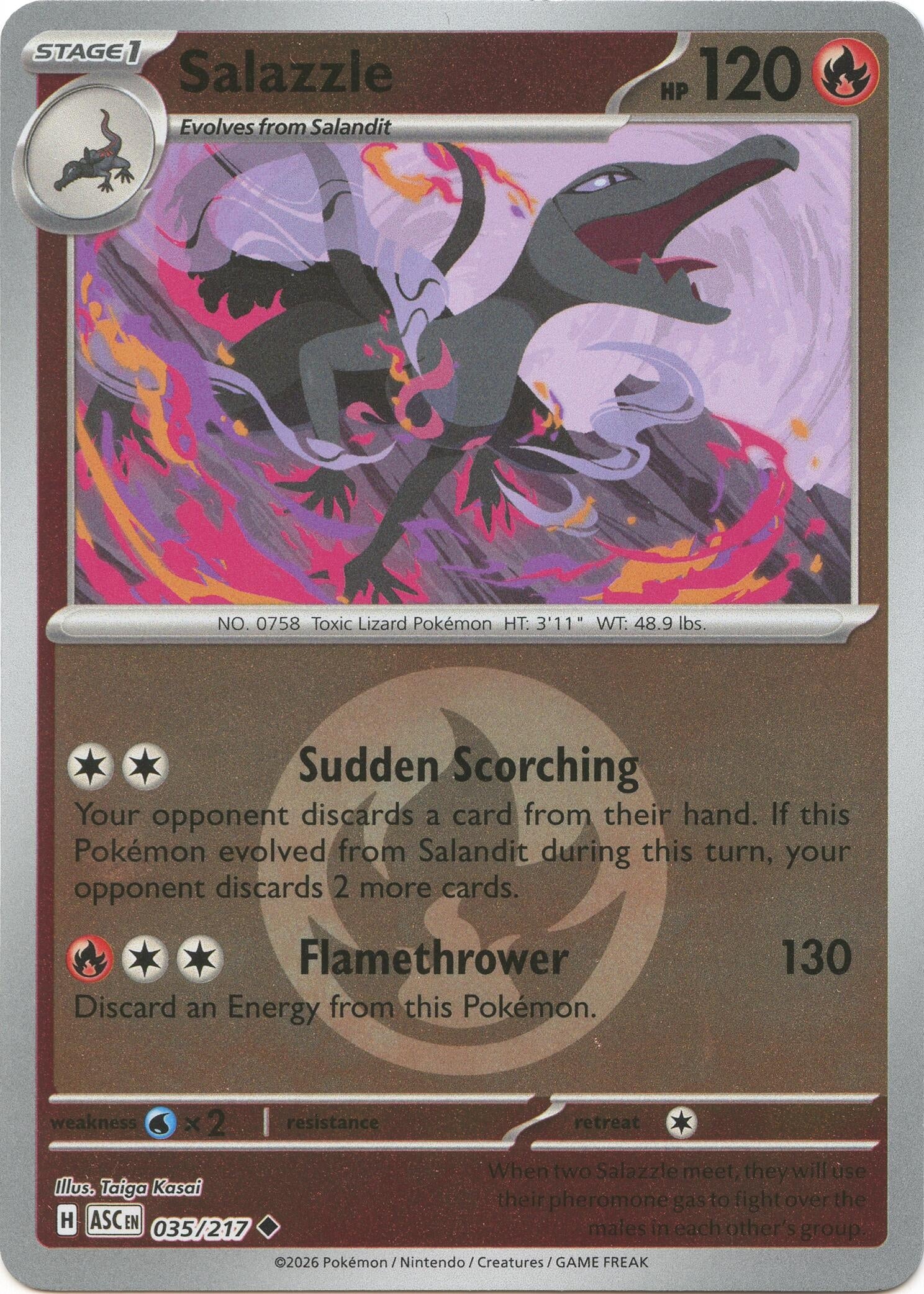 Image for Salazzle - 035/217 (Energy Symbol Pattern) (035/217) (ME: Ascended Heroes) - Pokemon