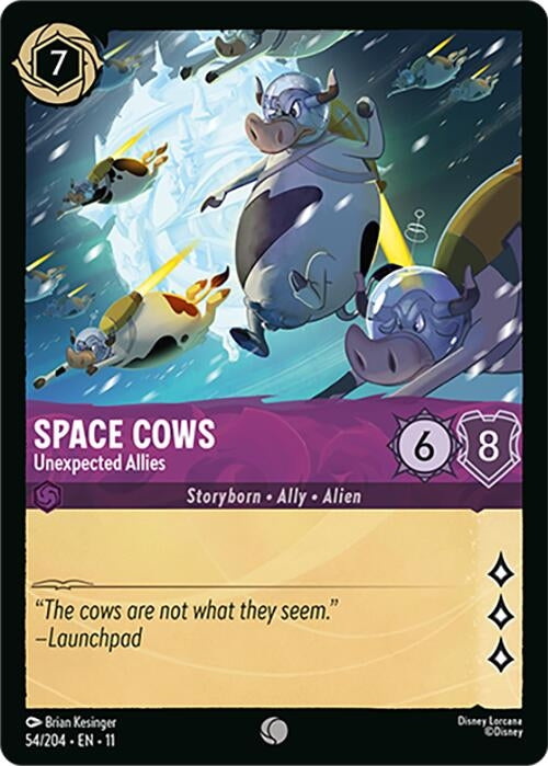 Image for Space Cows - Unexpected Allies (54/204) (Winterspell) (11) - Disney Lorcana