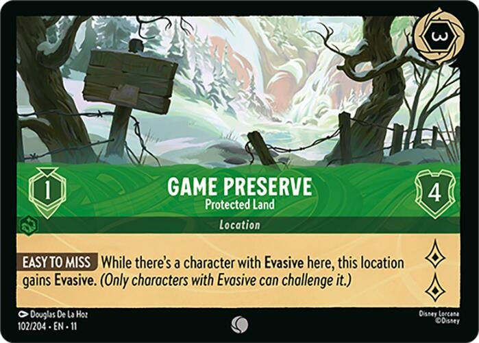 Image for Game Preserve - Protected Land (102/204) (Winterspell) (11) - Disney Lorcana