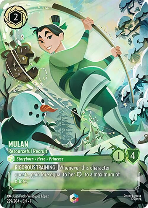 Image for Mulan - Resourceful Recruit (Enchanted) (229/204) (Winterspell) (11) - Disney Lorcana