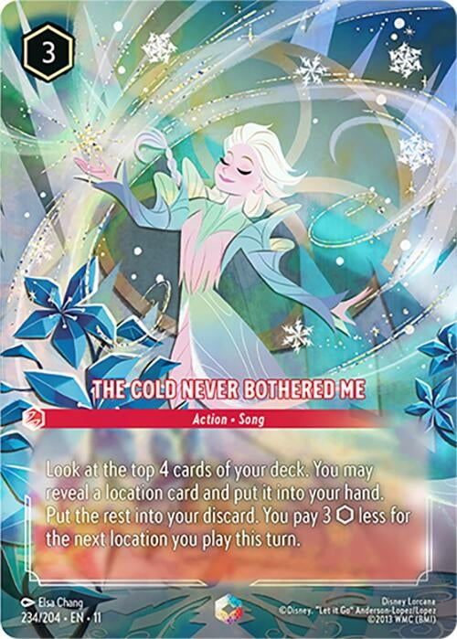Image for The Cold Never Bothered Me (Enchanted) (234/204) (Winterspell) (11) - Disney Lorcana