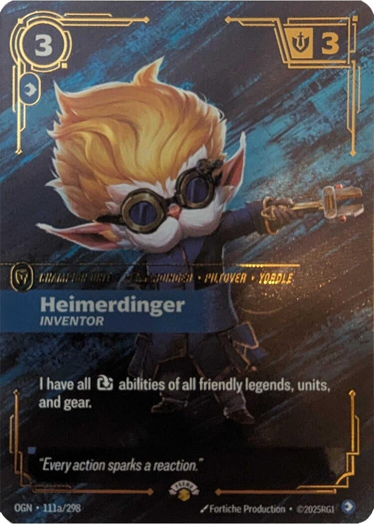 Image for Heimerdinger - Inventor (111a/298) (Riftbound Promotional Cards) (PR) - Riftbound: League of Legends Trading Card Game