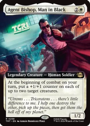 Agent Bishop, Man in Black (Extended Art) (258) (Teenage Mutant Ninja Turtles) - PokeBox USA