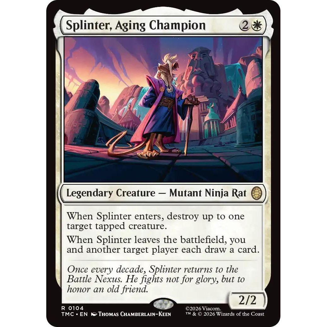 Image for Splinter, Aging Champion (104) (Teenage Mutant Ninja Turtles) - Magic: The Gathering