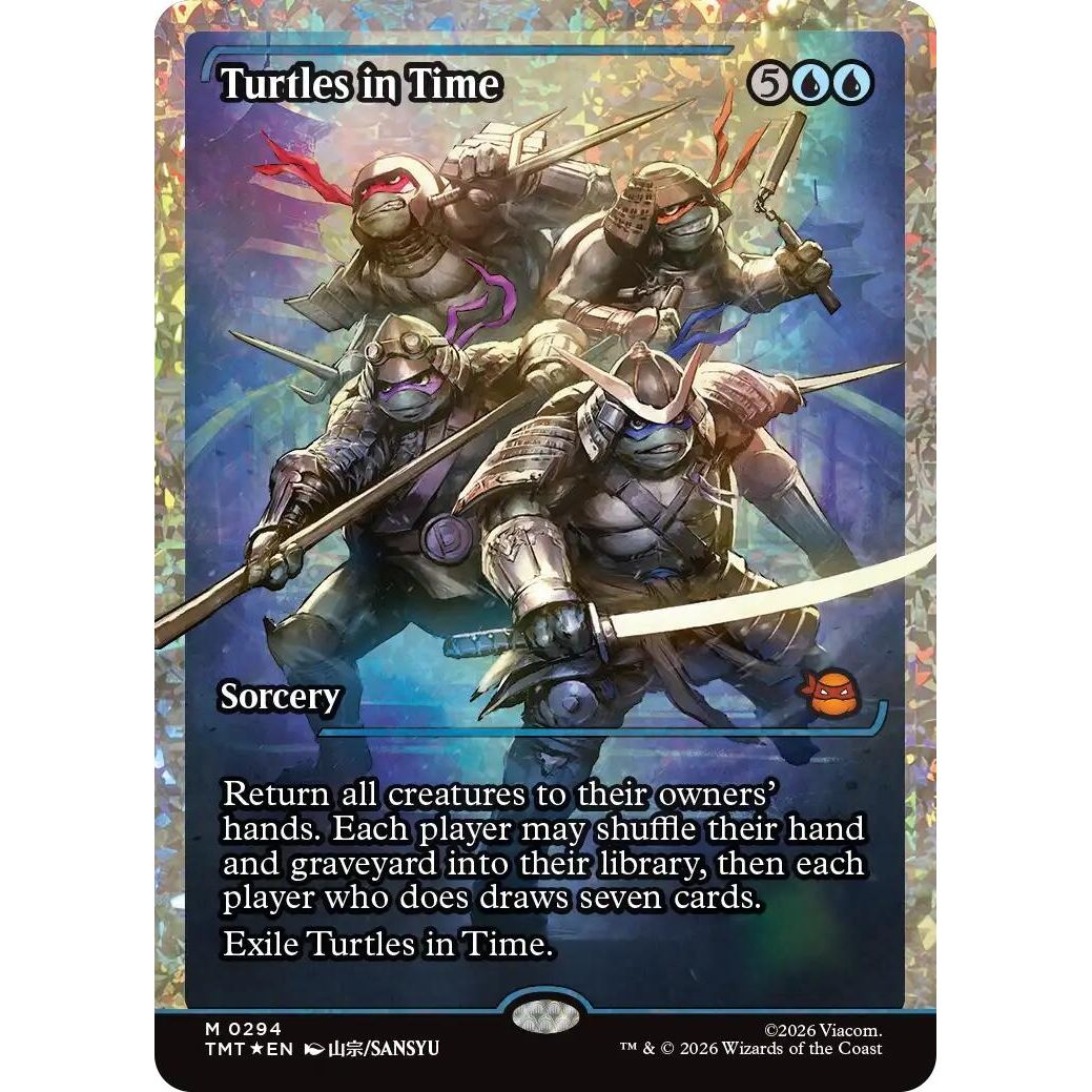 Image for Turtles in Time (Showcase) (Fracture Foil) (294) (Teenage Mutant Ninja Turtles) - Magic: The Gathering