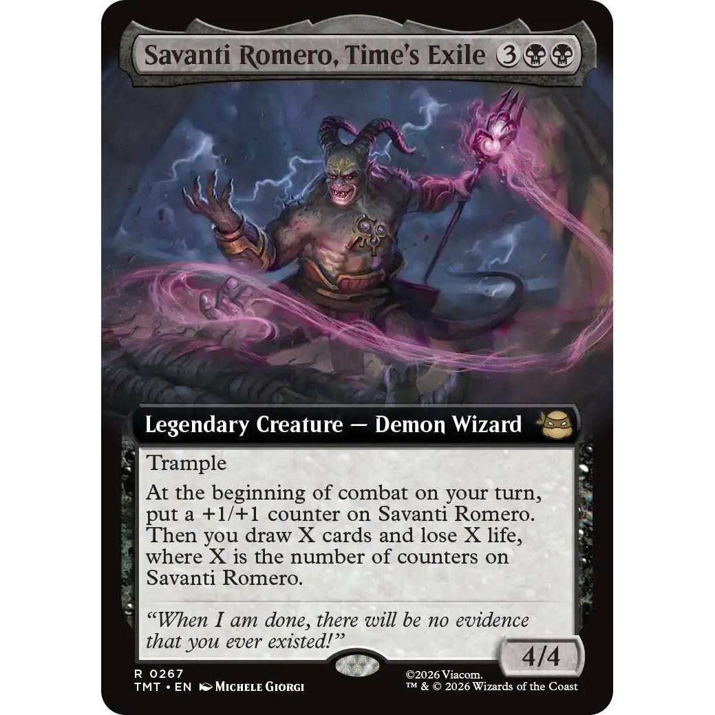 Image for Savanti Romero, Time's Exile (Extended Art) (267) (Teenage Mutant Ninja Turtles) - Magic: The Gathering