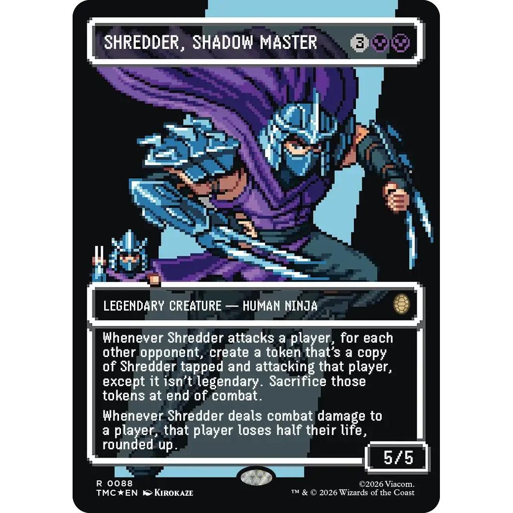Image for Shredder, Shadow Master (Borderless) (Surge Foil) (88) (Teenage Mutant Ninja Turtles) - Magic: The Gathering