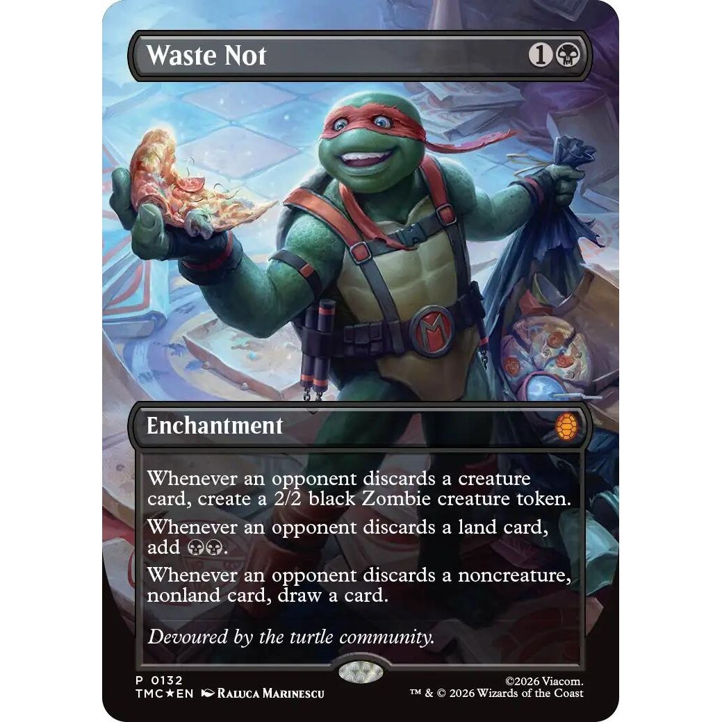 Image for Waste Not (Borderless) (132) (Teenage Mutant Ninja Turtles) - Magic: The Gathering
