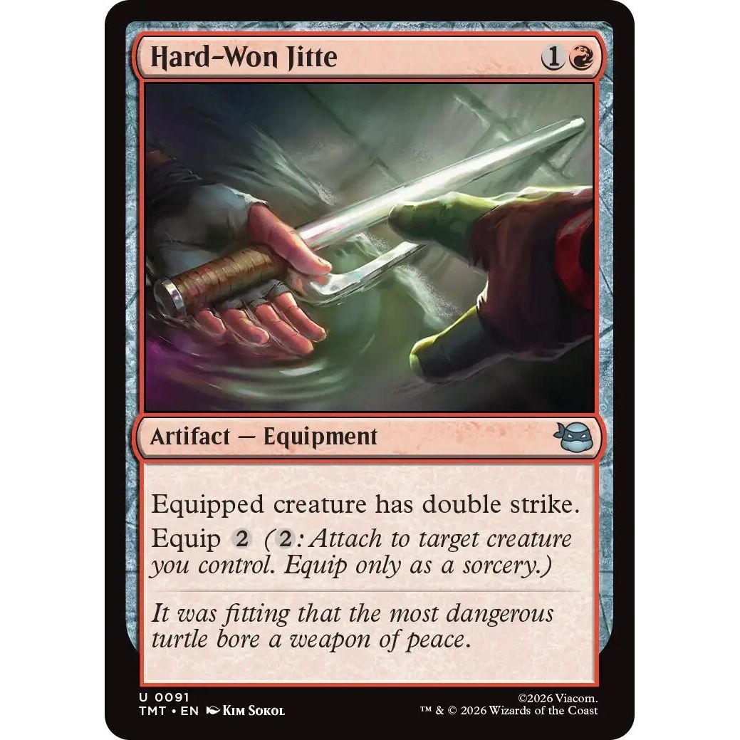 Image for Hard-Won Jitte (91) (Teenage Mutant Ninja Turtles) - Magic: The Gathering