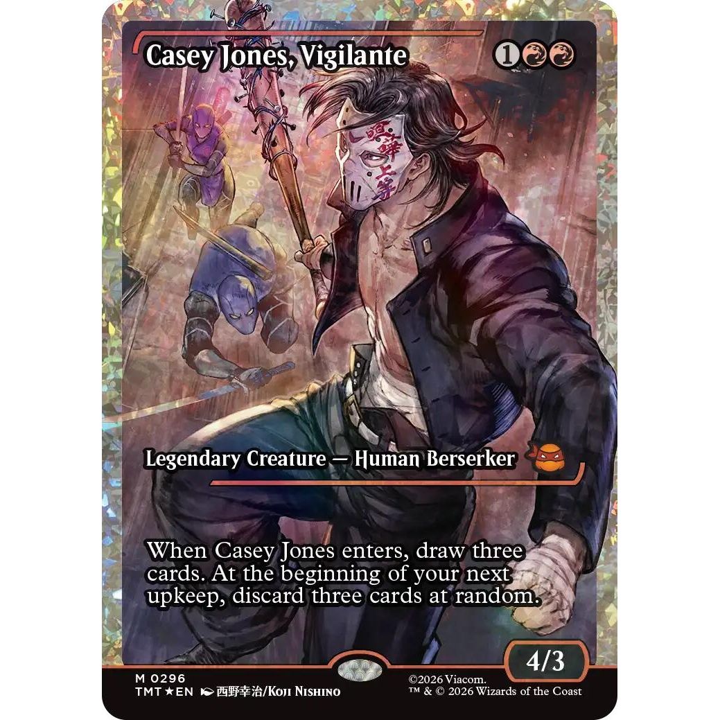 Image for Casey Jones, Vigilante (0296) (Showcase) (Fracture Foil) (296) (Teenage Mutant Ninja Turtles) - Magic: The Gathering