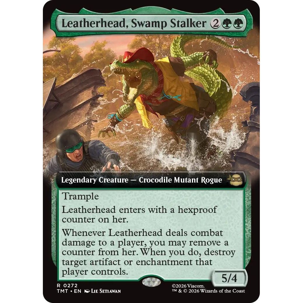 Image for Leatherhead, Swamp Stalker (Extended Art) (272) (Teenage Mutant Ninja Turtles) - Magic: The Gathering