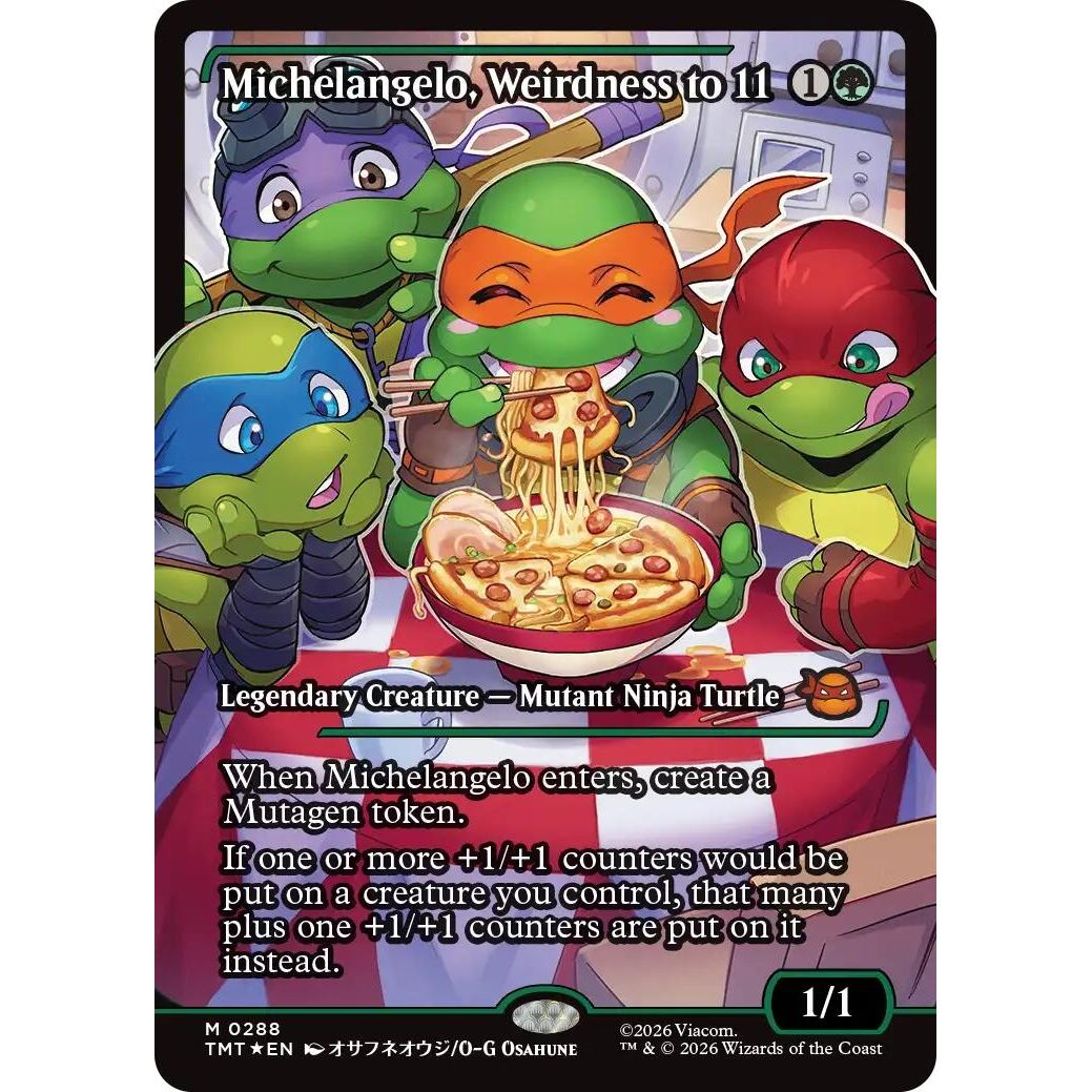 Image for Michelangelo, Weirdness to 11 (Showcase) (288) (Teenage Mutant Ninja Turtles) - Magic: The Gathering