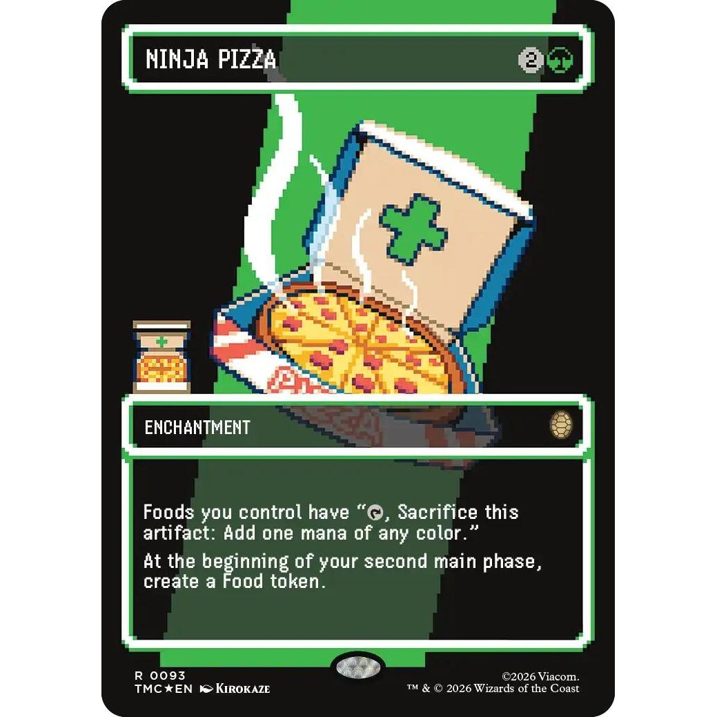 Image for Ninja Pizza (Borderless) (Surge Foil) (93) (Teenage Mutant Ninja Turtles) - Magic: The Gathering
