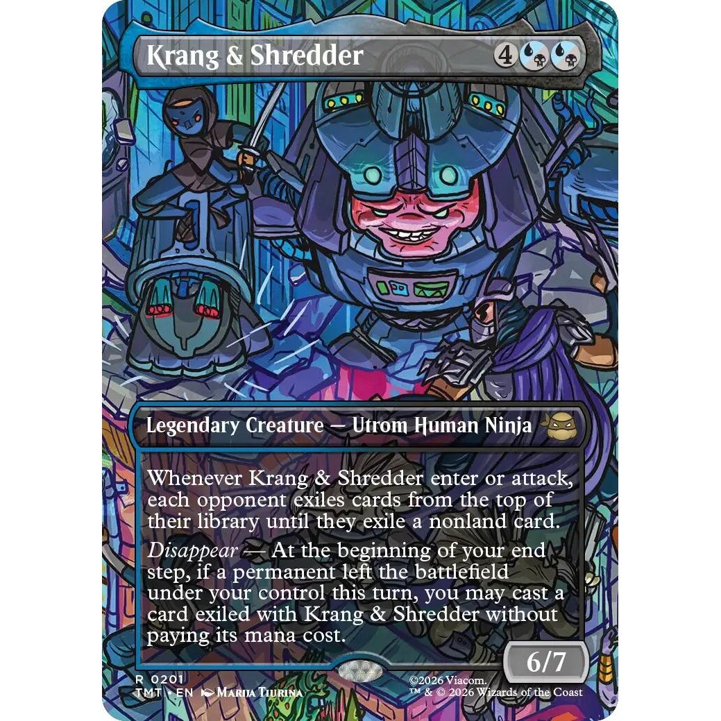 Image for Krang & Shredder (Borderless) (201) (Teenage Mutant Ninja Turtles) - Magic: The Gathering
