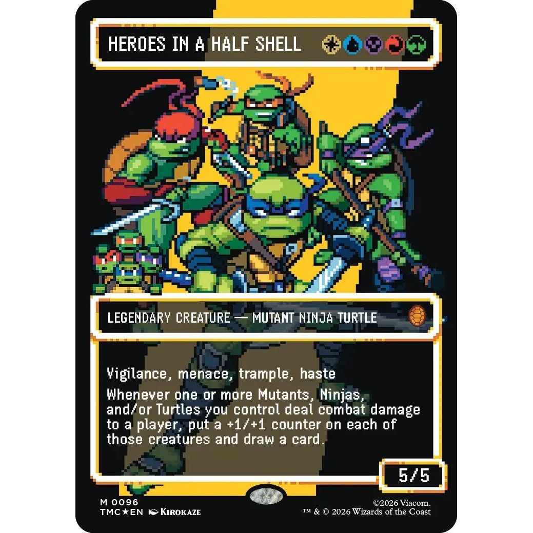 Image for Heroes in a Half Shell (0096) (Borderless) (Surge Foil) (96) (Teenage Mutant Ninja Turtles) - Magic: The Gathering