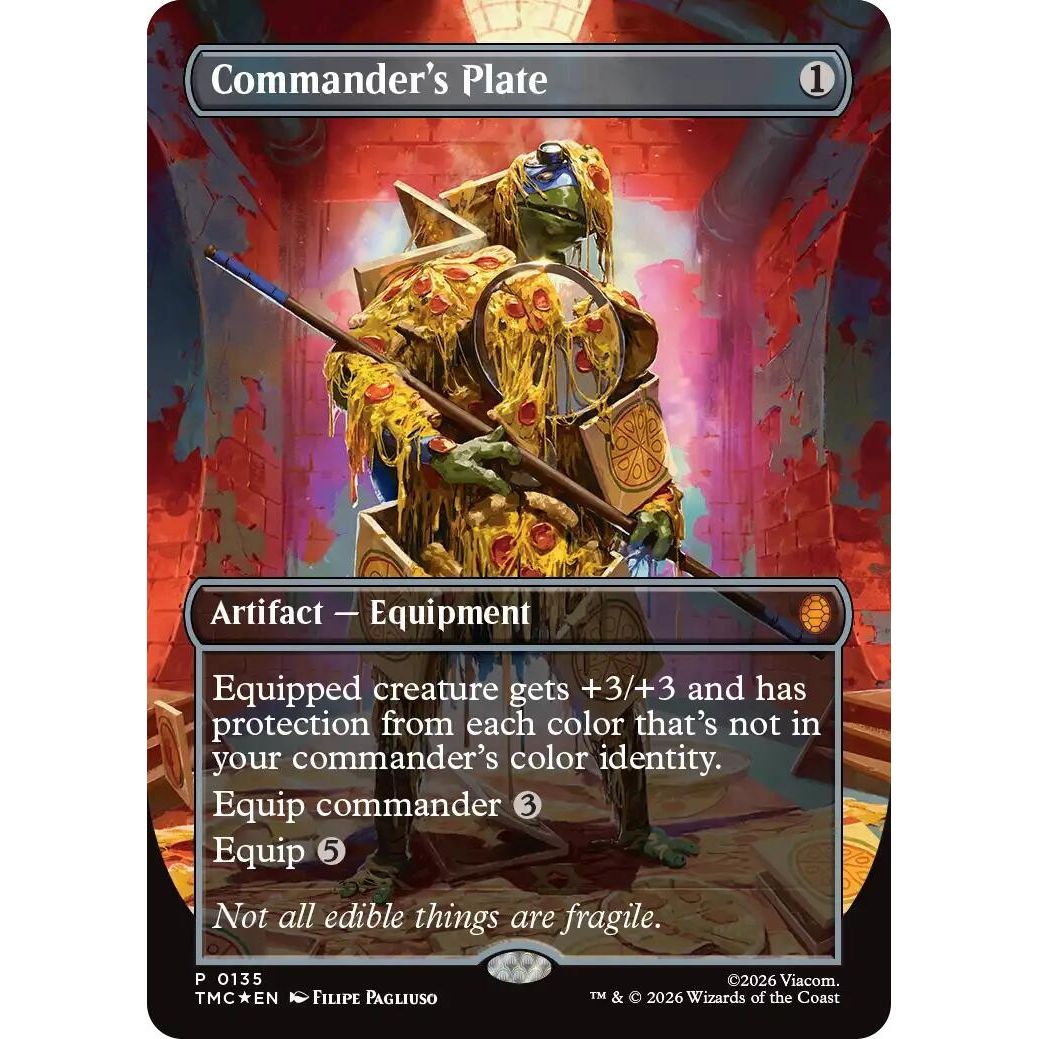 Image for Commander's Plate (Borderless) (135) (Teenage Mutant Ninja Turtles) - Magic: The Gathering