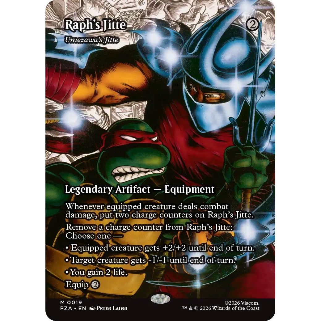 Image for Raph's Jitte - Umezawa's Jitte (Borderless) (19) (Teenage Mutant Ninja Turtles Source Material) - Magic: The Gathering
