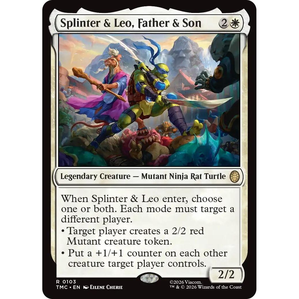 Image for Splinter & Leo, Father & Son (103) (Teenage Mutant Ninja Turtles) - Magic: The Gathering