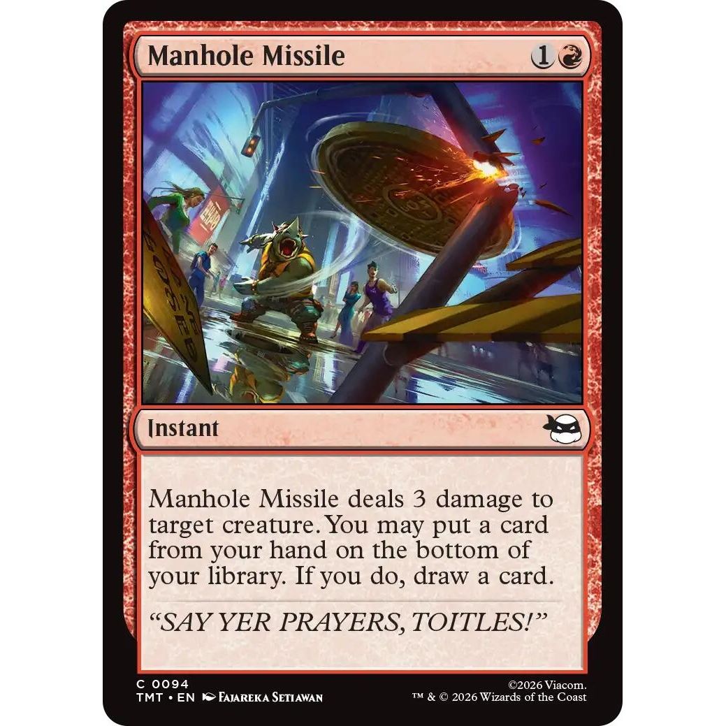 Image for Manhole Missile (94) (Teenage Mutant Ninja Turtles) - Magic: The Gathering