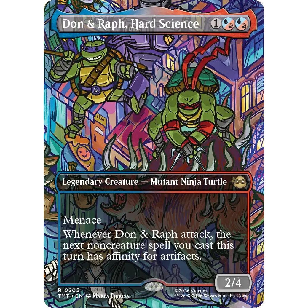 Image for Don & Raph, Hard Science (Borderless) (205) (Teenage Mutant Ninja Turtles) - Magic: The Gathering