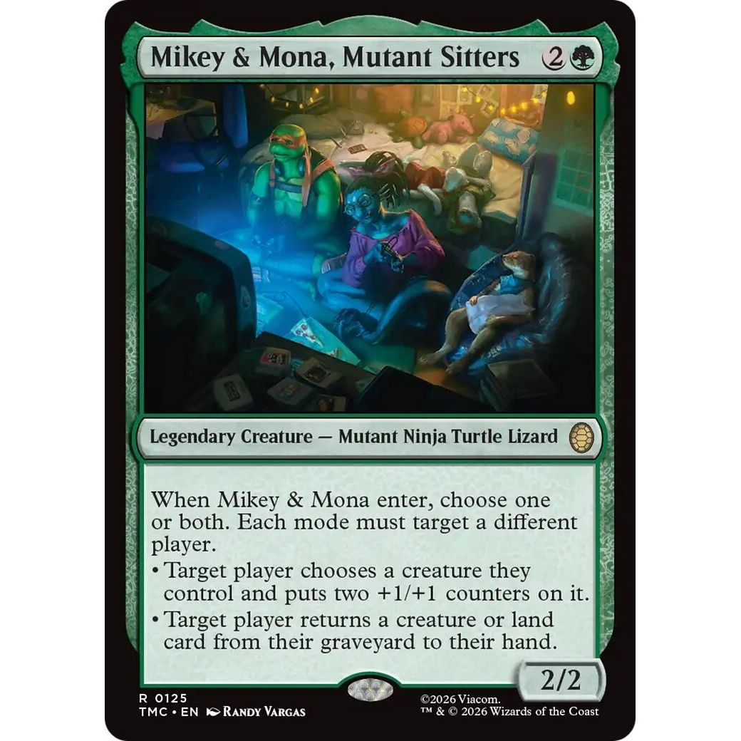 Image for Mikey & Mona, Mutant Sitters (125) (Teenage Mutant Ninja Turtles) - Magic: The Gathering