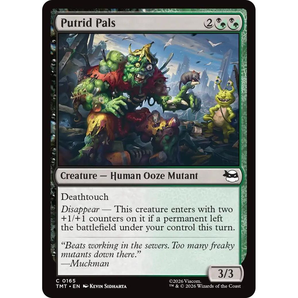 Image for Putrid Pals (165) (Teenage Mutant Ninja Turtles) - Magic: The Gathering