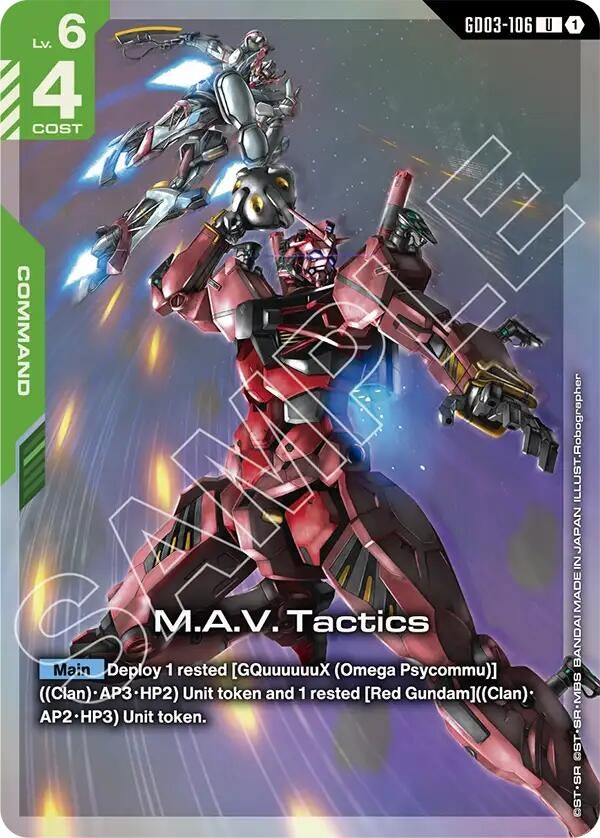Image for M.A.V. Tactics (Premium Card Collection Gundam Assemble) (GD03-106) (Gundam Promotional Cards) (GCG-PR) - Gundam Card Game