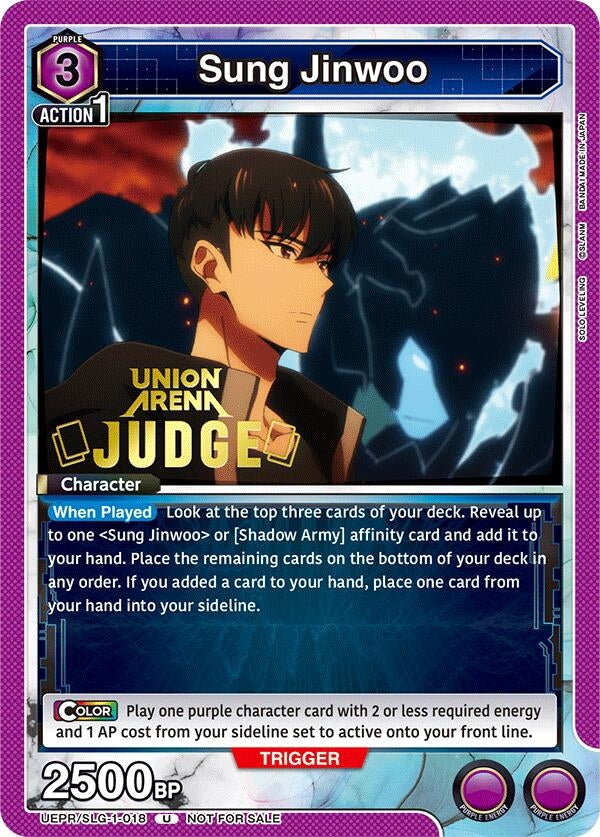 Image for Sung Jinwoo (018) (Judge) (UEPR/SLG-1-018) (Union Arena Promotion Cards) (UEPR) - Union Arena