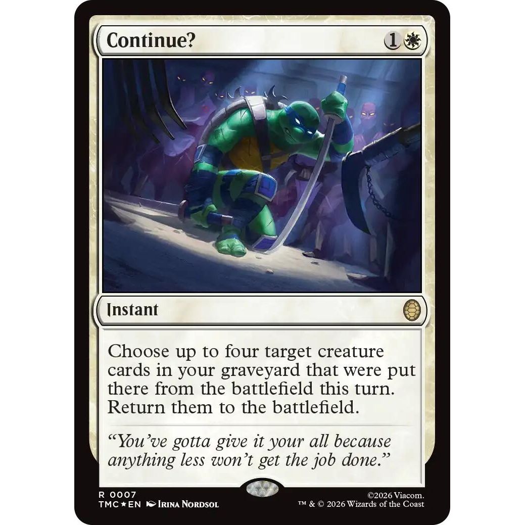 Image for Continue? (Surge Foil) (7) (Teenage Mutant Ninja Turtles) - Magic: The Gathering