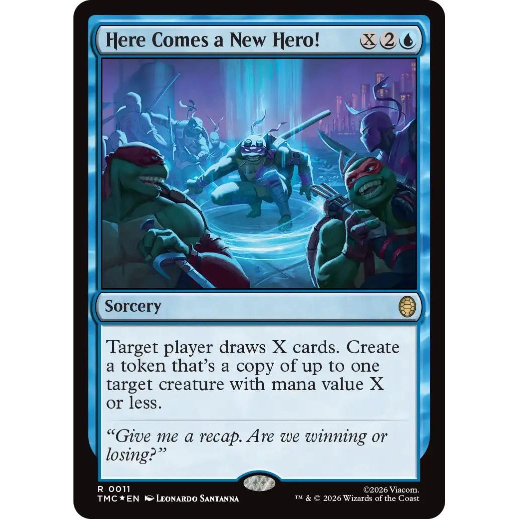 Image for Here Comes a New Hero! (Surge Foil) (11) (Teenage Mutant Ninja Turtles) - Magic: The Gathering