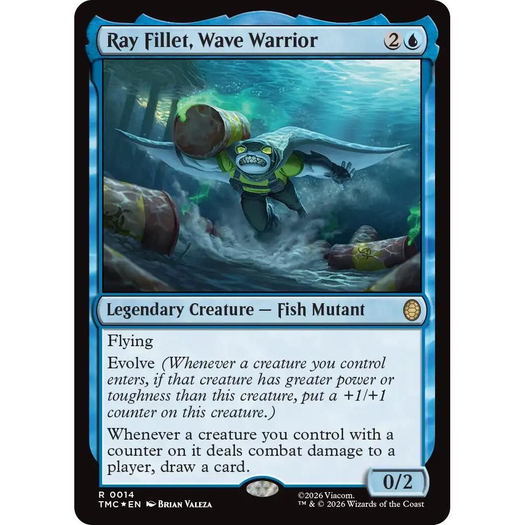 Image for Ray Fillet, Wave Warrior (Surge Foil) (14) (Teenage Mutant Ninja Turtles) - Magic: The Gathering