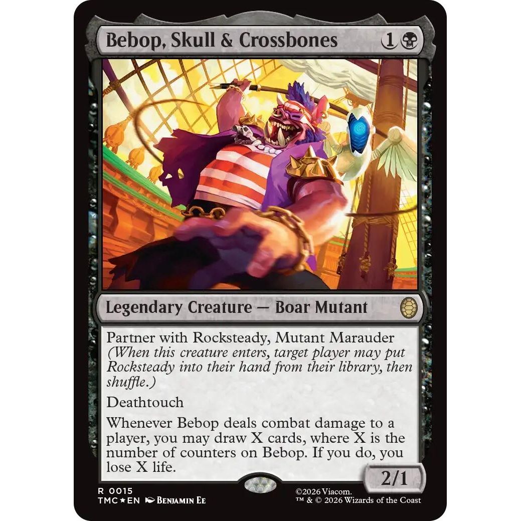 Image for Bebop, Skull & Crossbones (Surge Foil) (15) (Teenage Mutant Ninja Turtles) - Magic: The Gathering