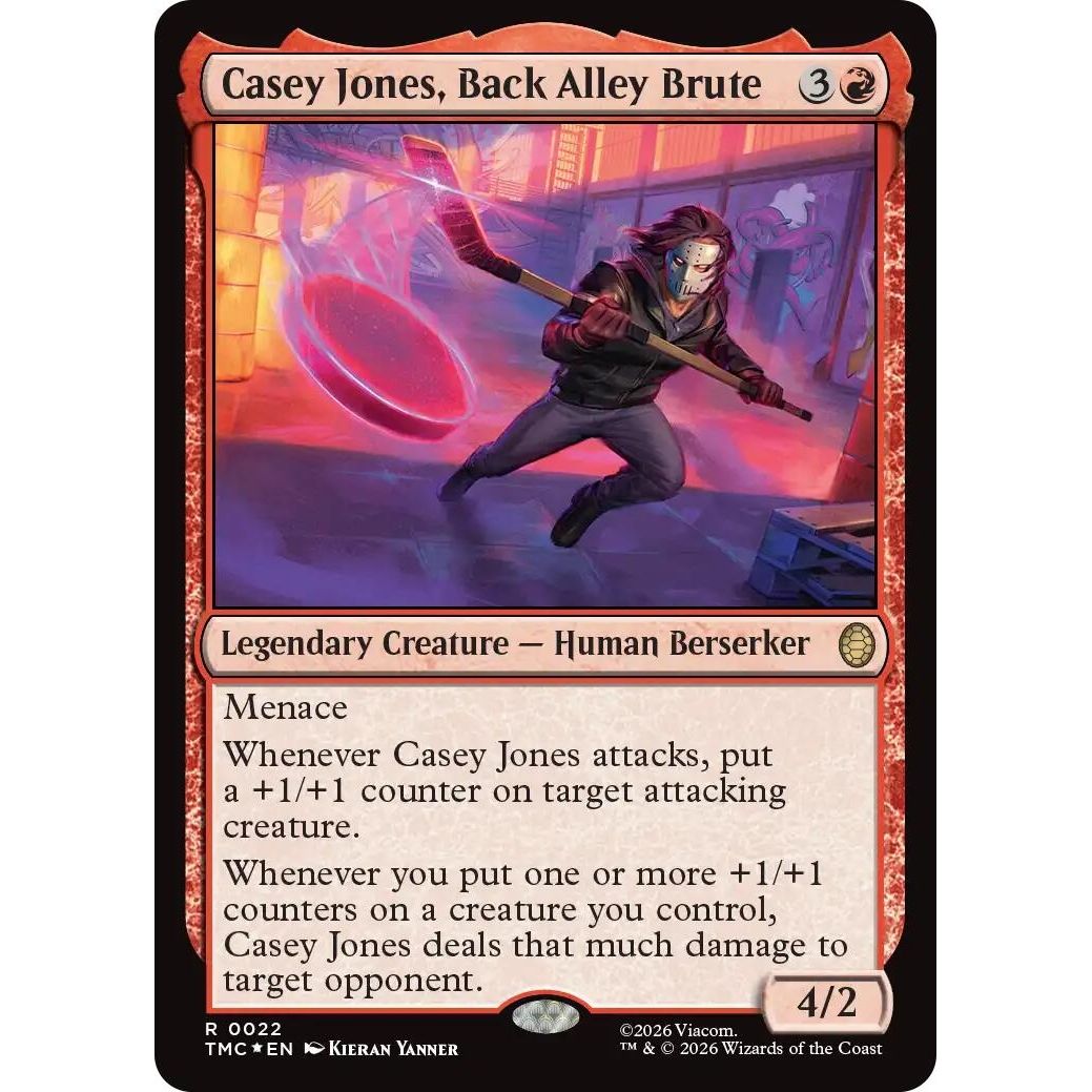 Image for Casey Jones, Back Alley Brute (Surge Foil) (22) (Teenage Mutant Ninja Turtles) - Magic: The Gathering