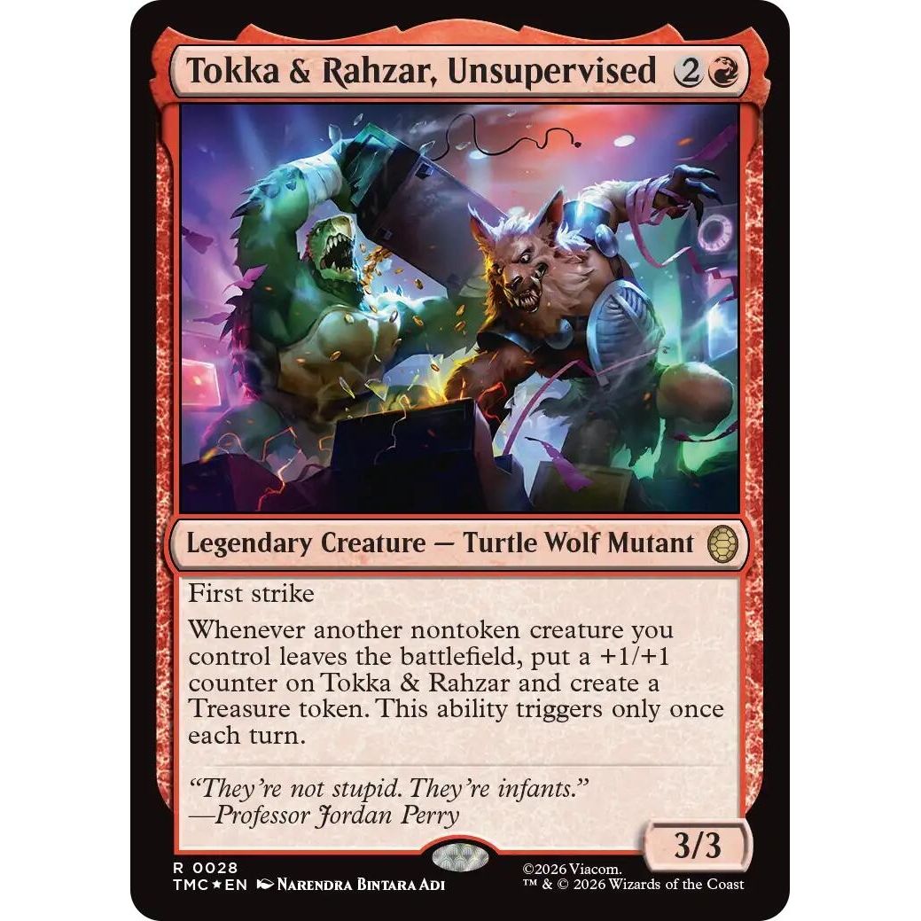 Image for Tokka & Rahzar, Unsupervised (Surge Foil) (28) (Teenage Mutant Ninja Turtles) - Magic: The Gathering