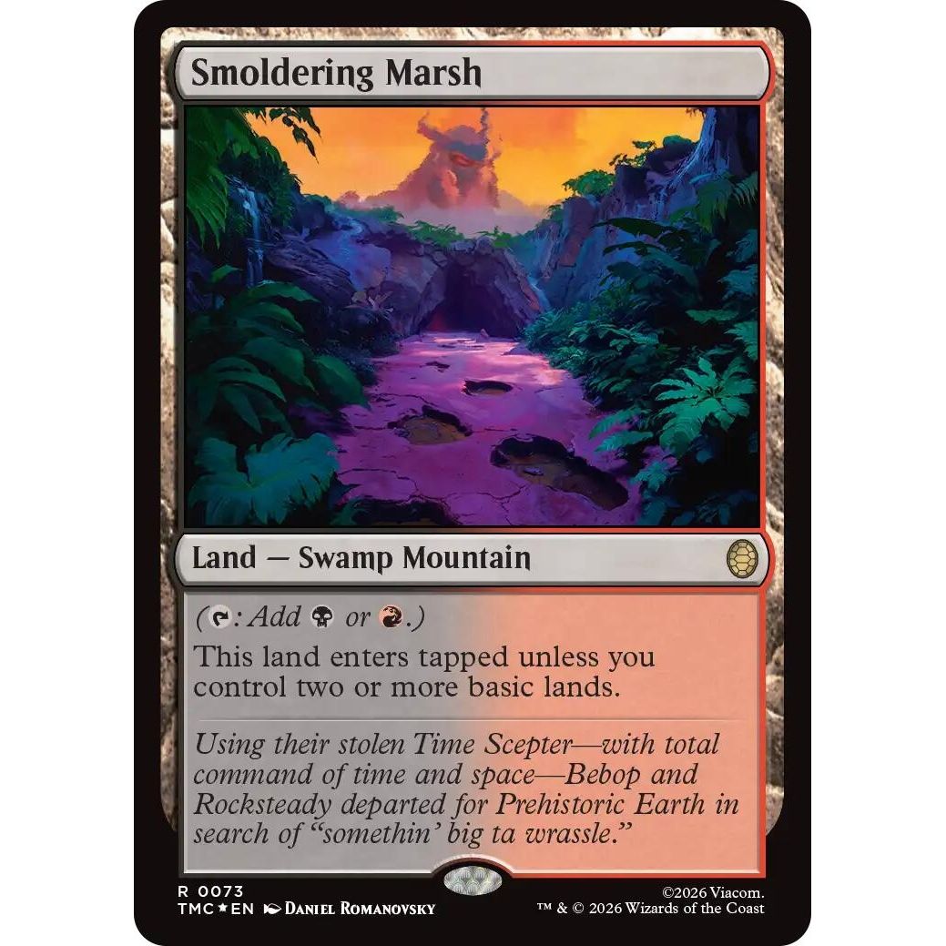 Image for Smoldering Marsh (Surge Foil) (73) (Teenage Mutant Ninja Turtles) - Magic: The Gathering