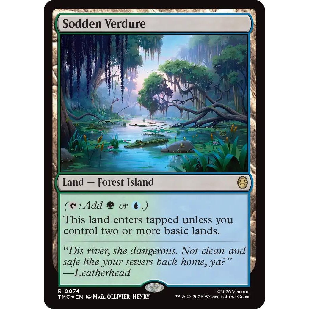 Image for Sodden Verdure (Surge Foil) (74) (Teenage Mutant Ninja Turtles) - Magic: The Gathering