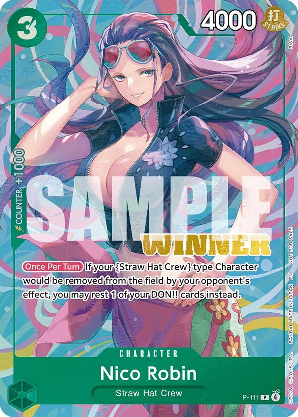 Image for Nico Robin (Heroines Battle Winner Pack) (P-111) (One Piece Promotion Cards) (OP-PR) - One Piece Card Game