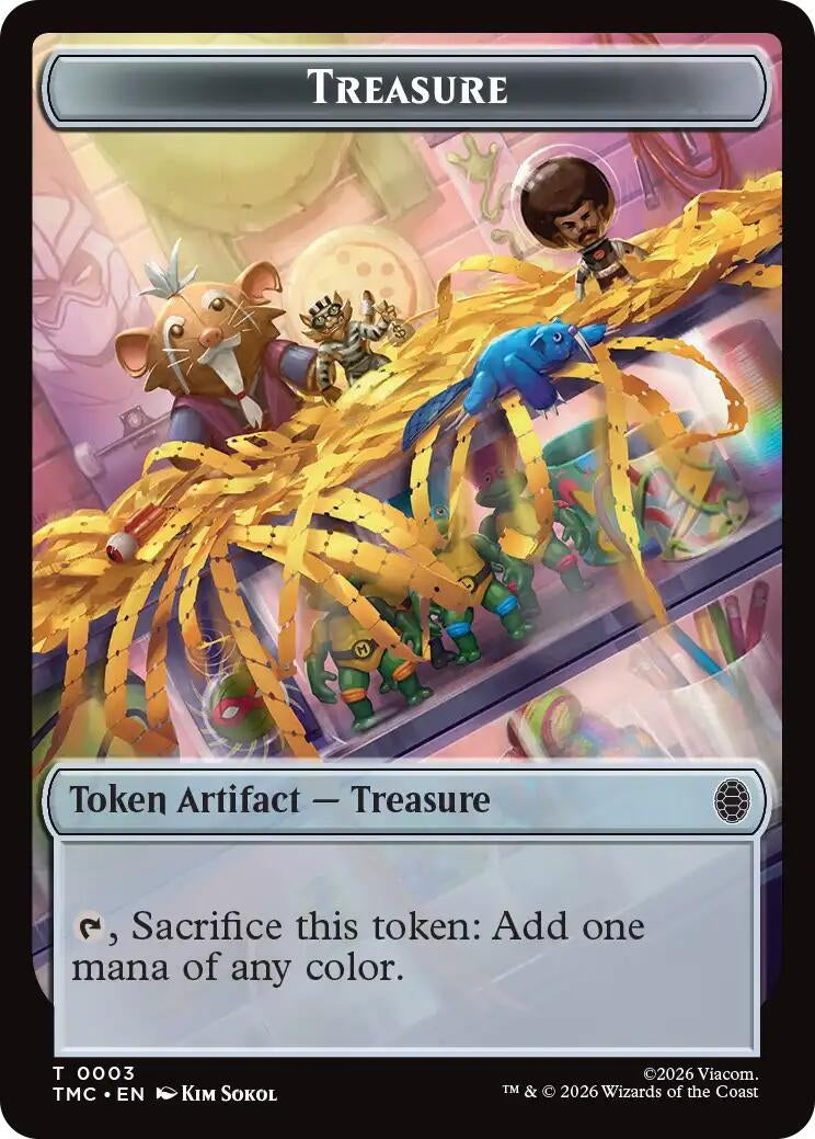 Image for Treasure // Ninja Double-Sided Token (3 // 5) (Teenage Mutant Ninja Turtles) - Magic: The Gathering