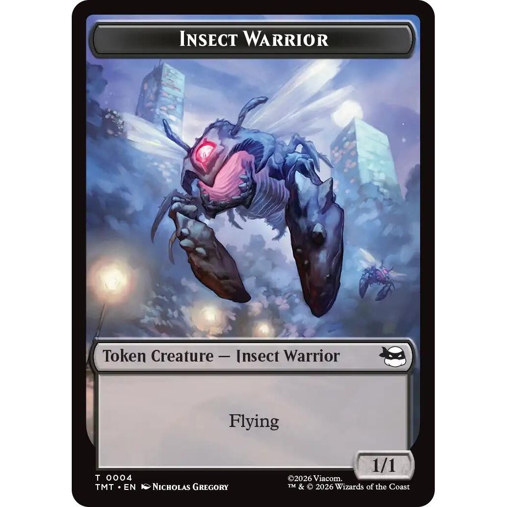 Image for Insect Warrior // Food Double-Sided Token (4 // 8) (Teenage Mutant Ninja Turtles) - Magic: The Gathering