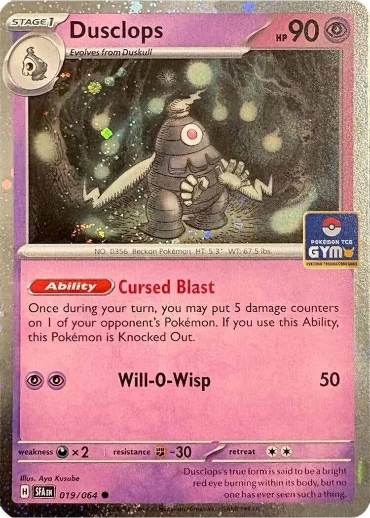 Image for Dusclops (Southeast Asia Exclusive) (019/064) (League & Championship Cards) (PR) - Pokemon