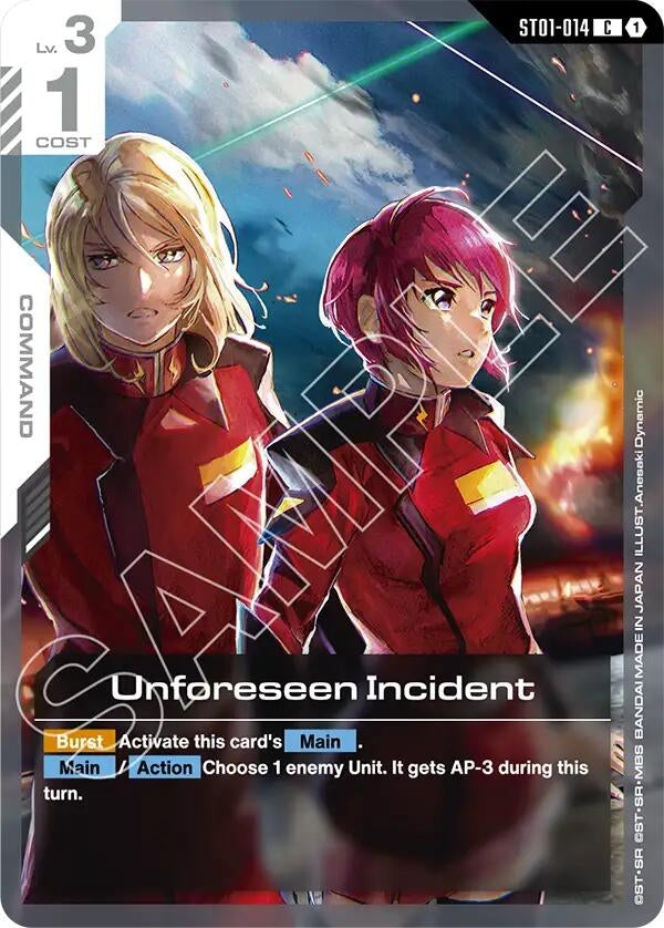 Image for Unforeseen Incident (ST01-014) (Starter Deck 09: Destiny Ignition) (ST09) - Gundam Card Game