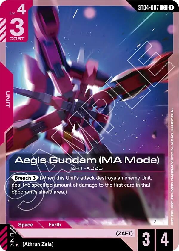 Image for Aegis Gundam (MA Mode) (ST04-007) (Starter Deck 09: Destiny Ignition) (ST09) - Gundam Card Game