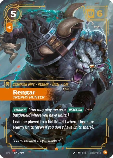 Rengar - Trophy Hunter (120/219) (Unleashed) - PokeBox USA