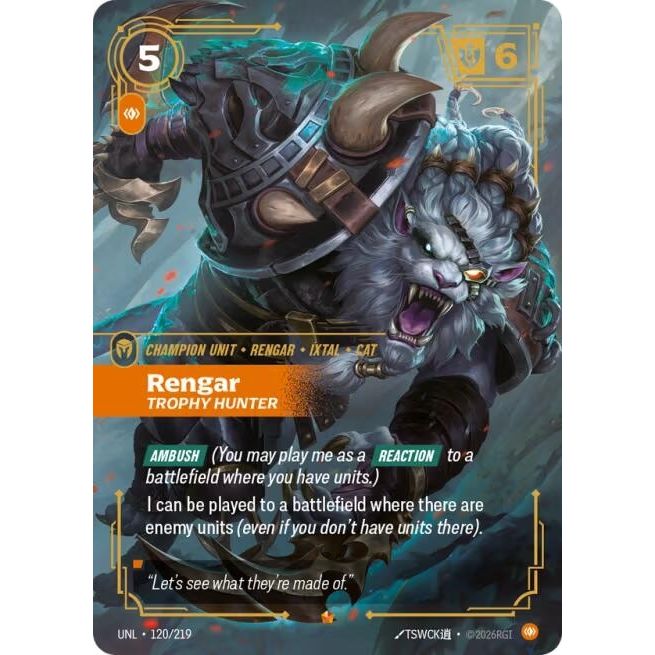 Rengar - Trophy Hunter (120/219) (Unleashed) - PokeBox USA